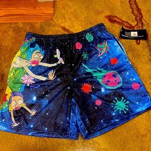 Mens HOT STYLE RICK & MORTY MESH SHORTS NEW WITH TAGS